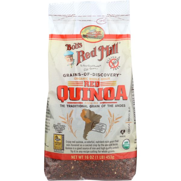 BOBS RED MILL: Organic Red Quinoa Grain, 16 oz