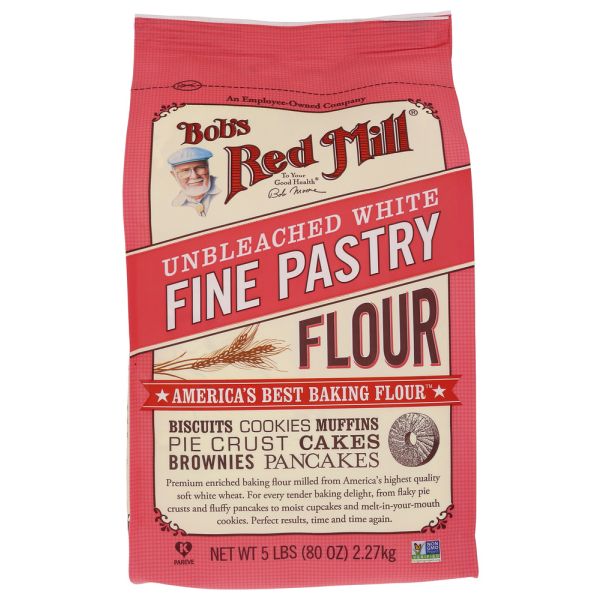 BOB'S RED MILL: Unbleached White Fine Pastry Flour, 5 lb