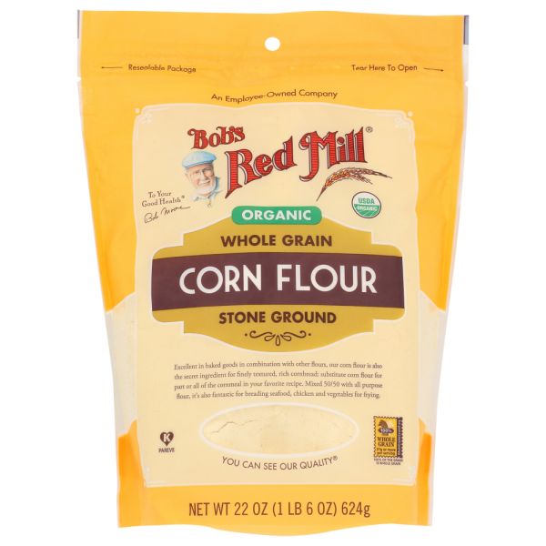 BOB'S RED MILL: Organic Whole Grain Corn Flour, 22 oz
