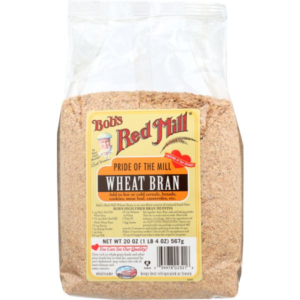 BOBS RED MILL: Wheat Bran, 20 oz