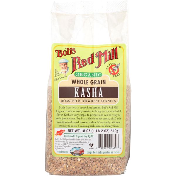 BOBS RED MILL: Organic Roasted Buckwheat Gluten Free, 18 oz