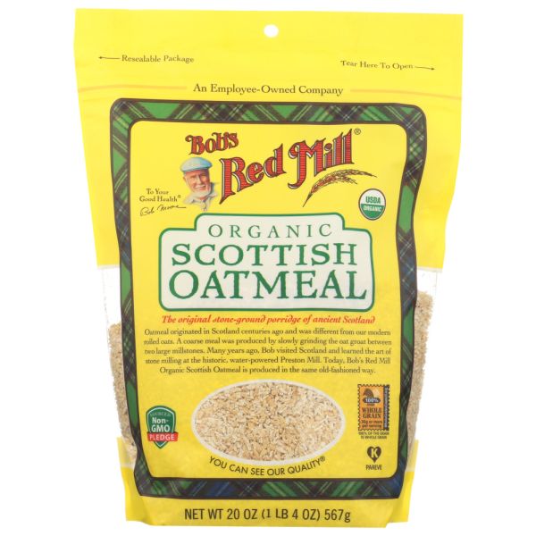 BOBS RED MILL: Organic Scottish Oatmeal, 20 oz