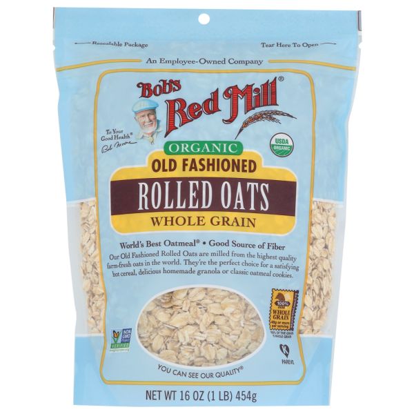 BOBS RED MILL: Organic Old Fashioned Rolled Oats, 16 oz