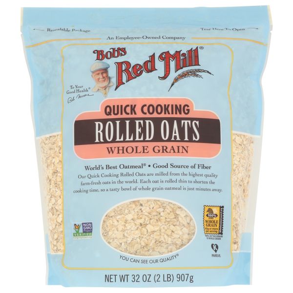 BOBS RED MILL: Quick Cooking Rolled Oats, 32 oz