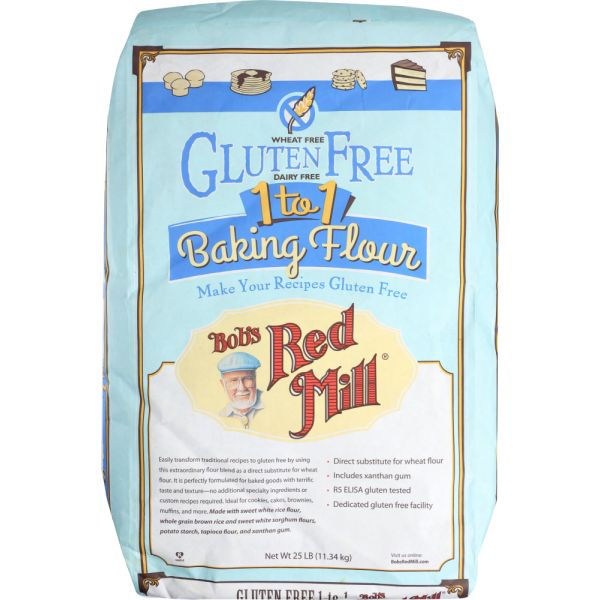 BOBS RED MILL: 1-to-1 Baking Flour Gluten Free, 25 lb