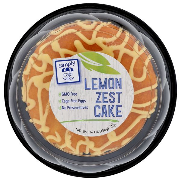 CAFE VALLEY: Cake Lemon Zest, 16 oz