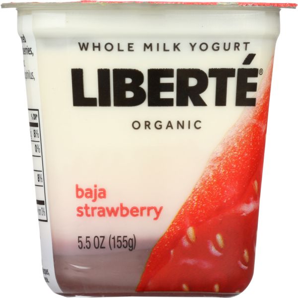 LIBERTE: Baja Strawberry Organic Yogurt, 5.50 oz