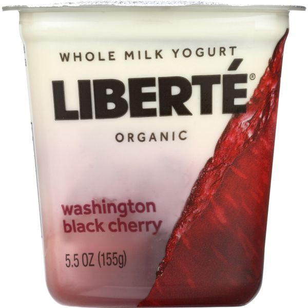 LIBERTE: Washington Black Cherry Organic Yogurt, 5.50 oz