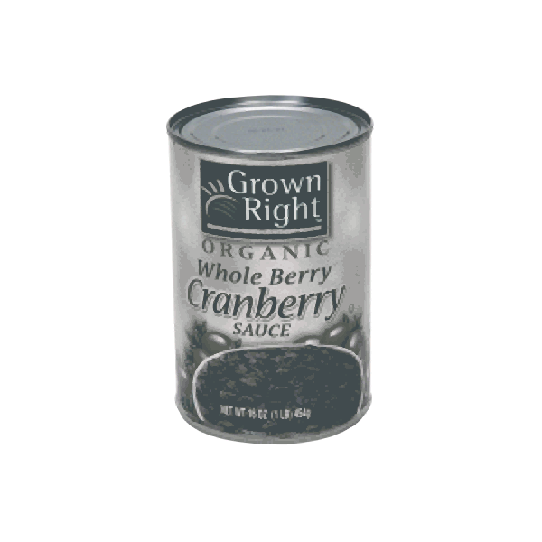 GROWN RIGHT: Whole Berry Cranberry Sauce, 16 oz