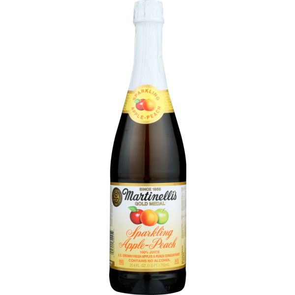 MARTINELLI: Sparkling Apple-Peach Juice, 25.4 oz