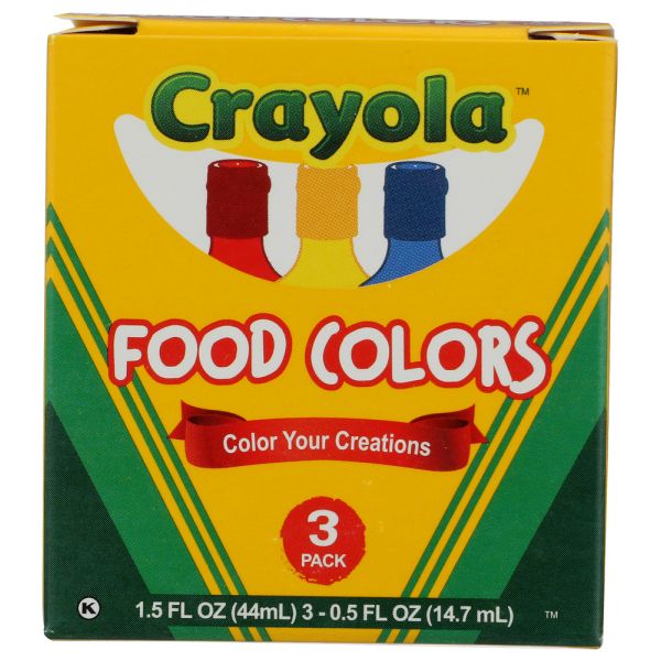CRAYOLA: Primary Color Food Coloring, 1.5 fo