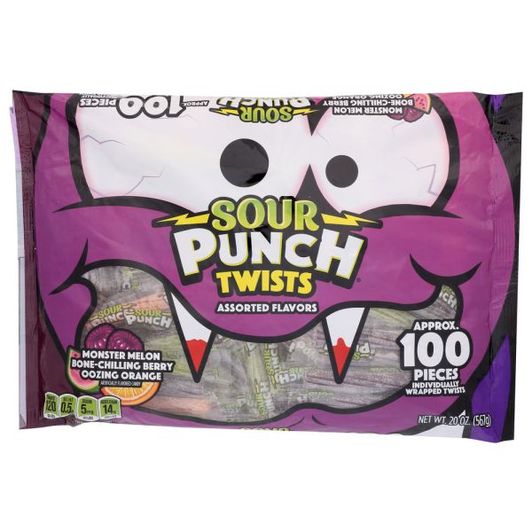 SOUR PUNCH: Sour Punch Twists Assorted Flavor, 20 oz