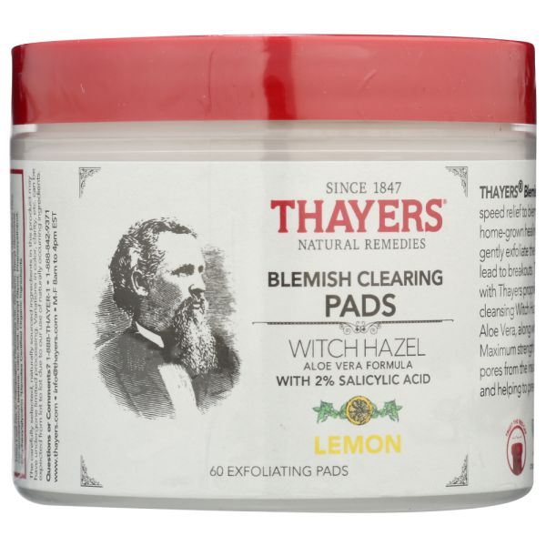 THAYER: Blemish Clearing Salicylic Acid Acne Treatment Pads, 60 pc
