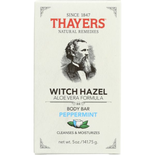 THAYER: Soap Bar Witch Hazel Peppermint, 5 oz