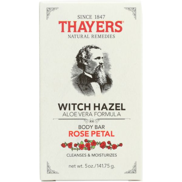 THAYER: Soap Bar Witch Hazel Rose, 5 oz