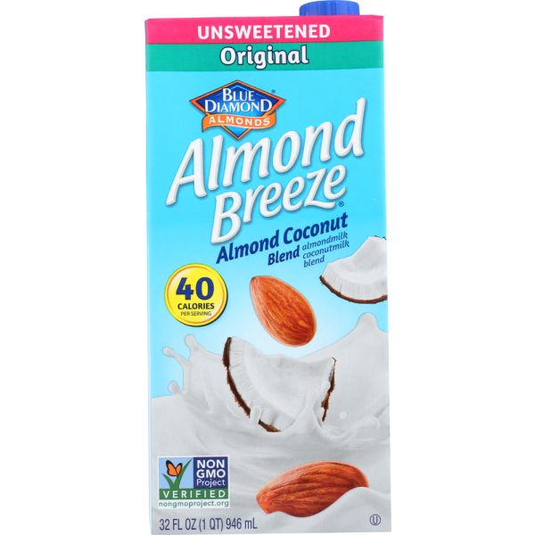 BLUE DIAMOND: Unsweetened Coconut Almond Breeze, 32 oz