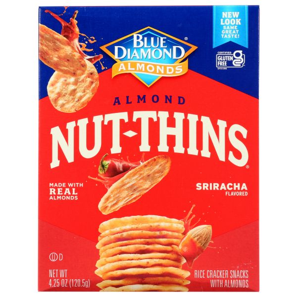 BLUE DIAMOND: Almond Nut-Thins Sriracha Cracker, 4.25 oz