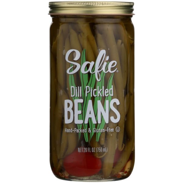 SAFIE: Hot & Tangy Dill Pickled Beans, 16 oz