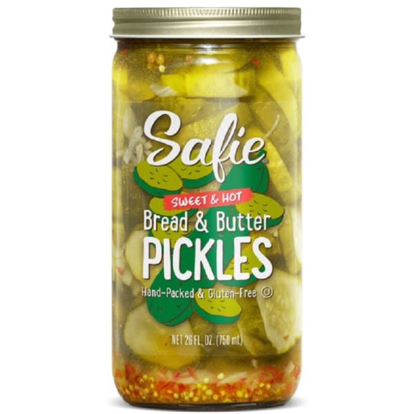 SAFIE: Pickles Sweet & Hot Bread & Butter, 26 oz