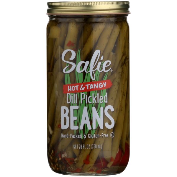 SAFIE: Pickled Beans Hot N Tangy, 26 oz