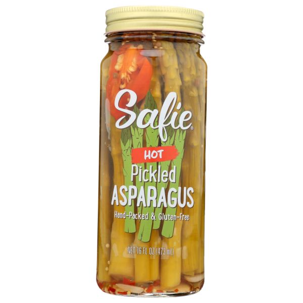 SAFIE: Asparagus Pickled Hot Spicy, 16 oz