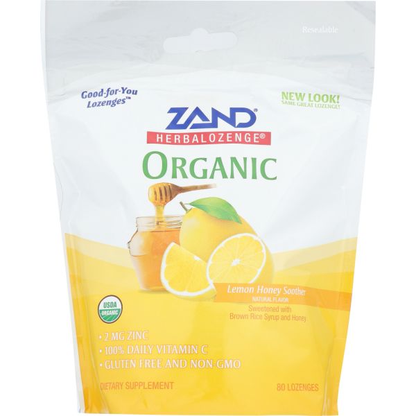 ZAND: Soother Hrbl Loz Org Lemn, 80 pc