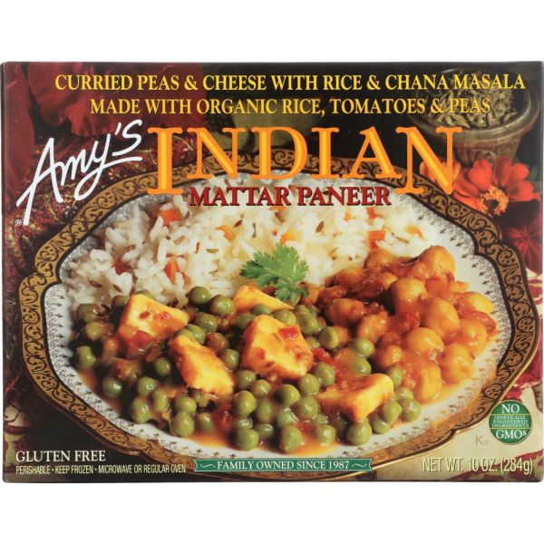 AMY'S:  Indian Mattar Paneer, 10 Oz