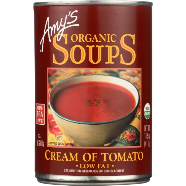 AMY'S: Organic Soup Low Fat Cream of Tomato, 14.5 oz
