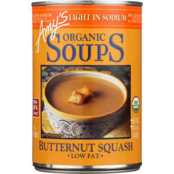 AMY'S: Organic Soup Light in Sodium Butternut Squash, 14.1 oz