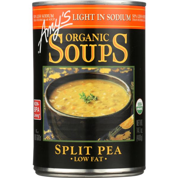 AMY'S: Organic Soup Low Fat Light In Sodium Split Pea, 14.1 oz