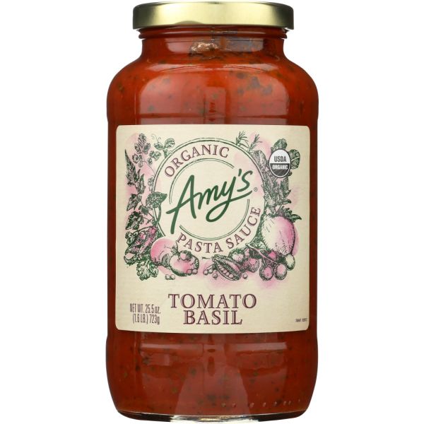 AMYS: Organic Tomato Basil Pasta Sauce, 25.5 oz