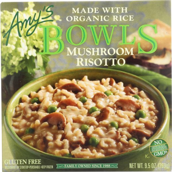 AMY'S: Mushroom Risotto Bowl Gluten Free, 9.5 oz