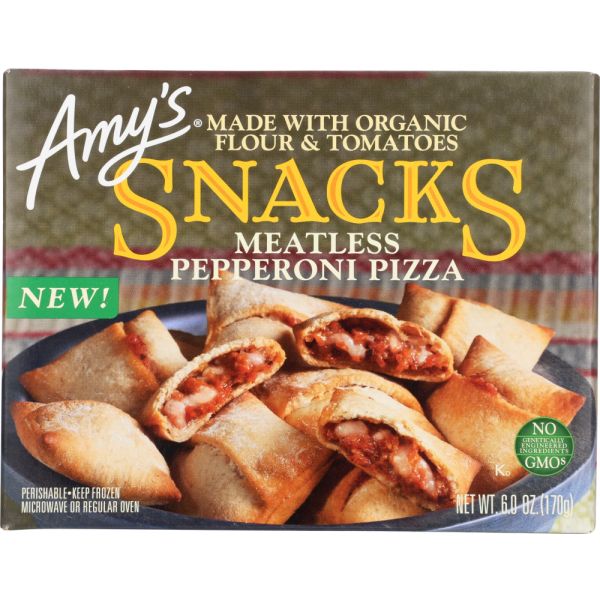 AMYS: Meatless Pepperoni Pizza Snacks, 6 oz