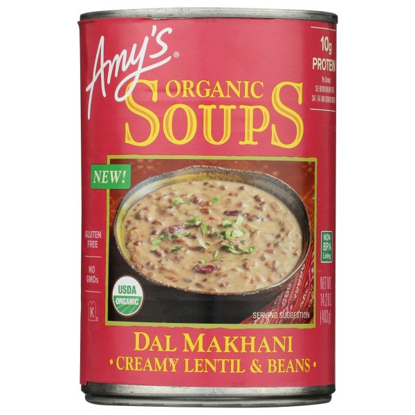 AMY'S: Organic Dal Makhani Soup, 14.2 oz
