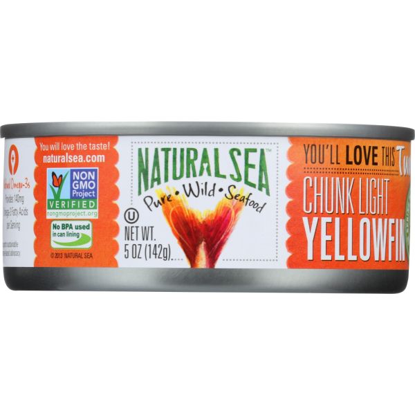 NATURAL SEA: Chunk Light Wild Yellowfin Tuna Salted, 5 oz