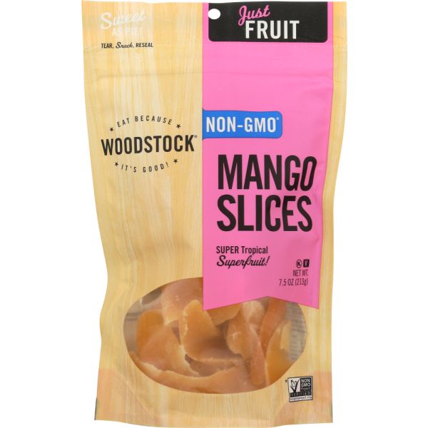 WOODSTOCK: Mango Slices Low Sugar, 7.5 oz