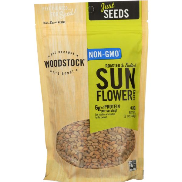 WOODSTOCK: Seeds Sunflower Rstd Sltd, 12 OZ