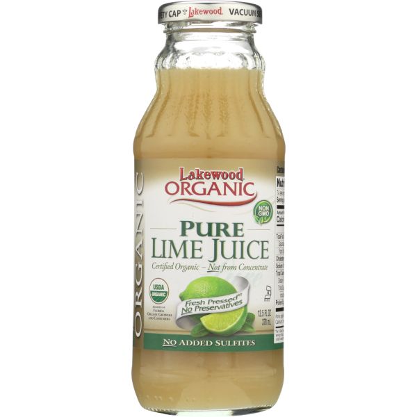 LAKEWOOD: Organic Pure Juice Lime, 12.5 oz