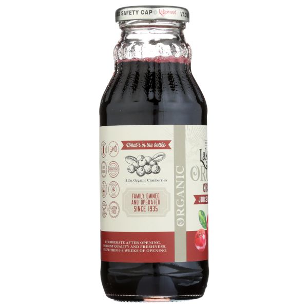 Lakewood Organic Cranberry Concentrate Juice, 12.5 Oz