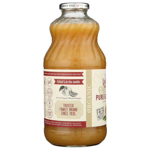 LAKEWOOD: Organic Pure Blood Orange Juice, 32 fo