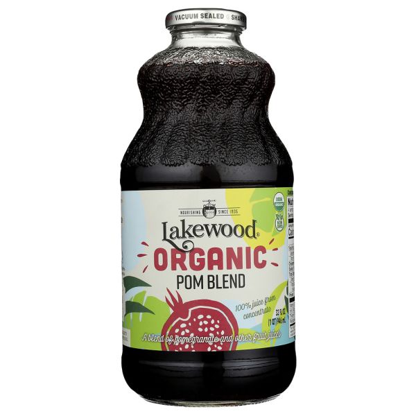 LAKEWOOD: Organic Pure Fruit Pomegranate Juice Blend, 32 oz