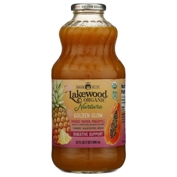 LAKEWOOD: Organic Nurture Golden Glow Juice, 32 fo