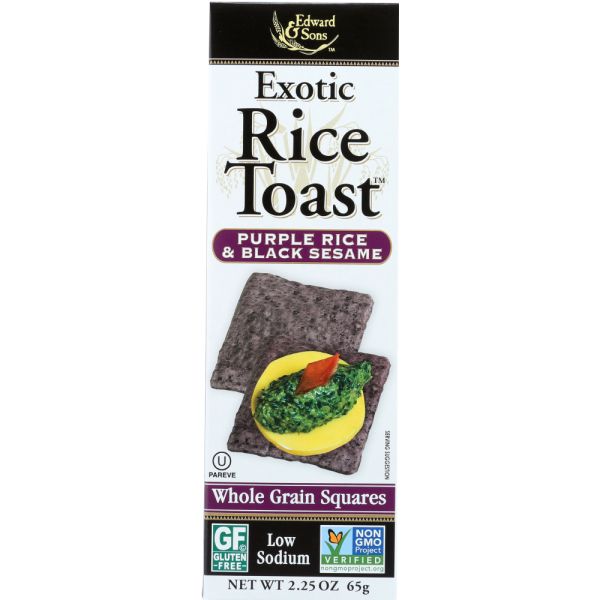 EDWARD & SONS: Purple Rice & Black Sesame Exotic Rice Toast, 2.25 oz