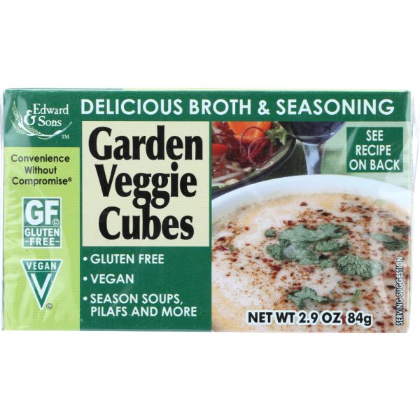 EDWARD & SONS: Garden Veggie, Bouillon Cubes, 2.9 oz