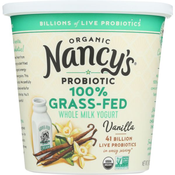 NANCYS: Organic 100 Percent Grass Fed Vanilla Yogurt, 24 oz