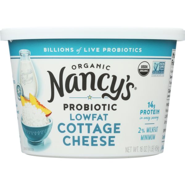 NANCY'S: Organic Cultured Lowfat Cottage Cheese, 16 oz