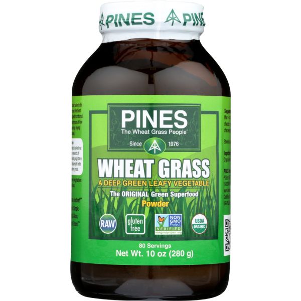 Pines International Organic Wheat Grass Powder, 10 Oz
