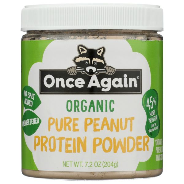 ONCE AGAIN: Organic Pure Peanut Protein Powder, 7.2 oz