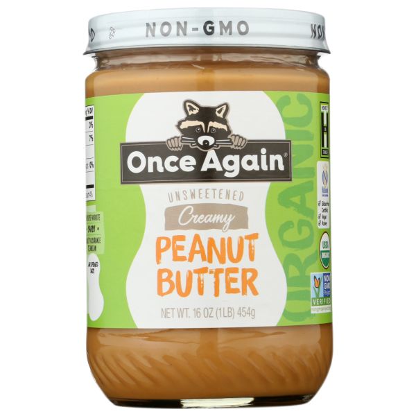 ONCE AGAIN: Peanut Butter Smooth Organic, 16 oz
