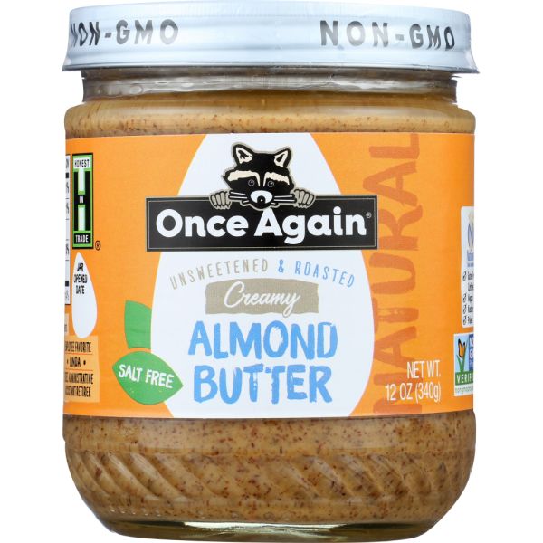 ONCE AGAIN: Natural Creamy Almond Butter, 12 oz